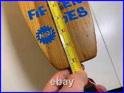 Vintage Wooden Sidewalk Surfboard Skateboard Fifteen Toes Nash Wood Metal Wheels