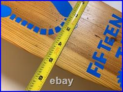 Vintage Wooden Sidewalk Surfboard Skateboard Fifteen Toes Nash Wood Metal Wheels