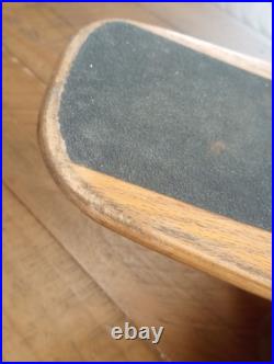 Vintage Wooden Skateboard Deck with Rolls Royce silver could wheels and ACS-500
