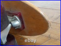 Vintage Wooden Skateboard Deck with Rolls Royce silver could wheels and ACS-500