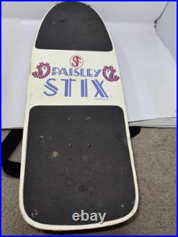 Vintage Wooden Skateboard Paisley Stix 1986- 30 Sport Fun Inc. 1986 Used