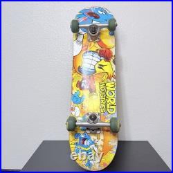 Vintage World Industries Flameboy & Wet Willy x Smurfs Skateboard Deck Rare
