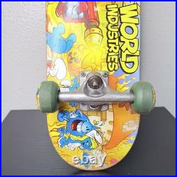 Vintage World Industries Flameboy & Wet Willy x Smurfs Skateboard Deck Rare