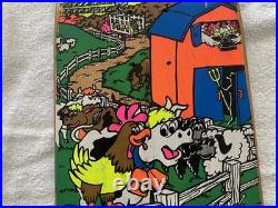 Vintage World Industries MIKE VALLELY BARNYARD FARM on BLACK DECK -NOS