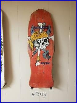 Vintage ZORLAC Metallica Pirate Skull Skateboard Deck PUSHEAD 1986 ORIGINAL