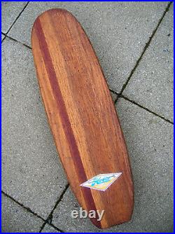 Vintage hobie 5 stringer multi wooden sidewalk surfboard skateboard super surfer