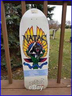 Vintage skateboard NOS Designarium Natas Kaupas Bulldog art signed + # 327/500