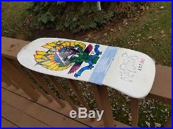 Vintage skateboard NOS Designarium Natas Kaupas Bulldog art signed + # 327/500