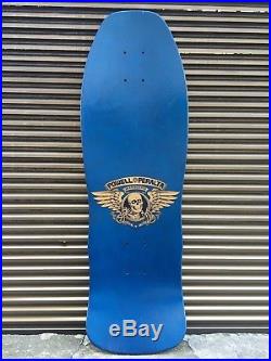 Vintage skateboard OG Powell Peralta per Welinder nordic skull 7 ply cobalt
