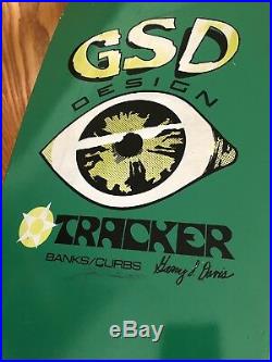 Vintage skateboard deck GSD Tracker Original 1980s NOS Green