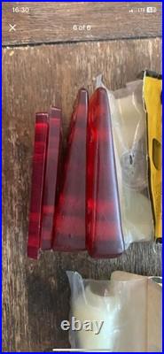 Vintage skateboard parts NOS 70s fultrack copers 2 sets of ruby red risers OG