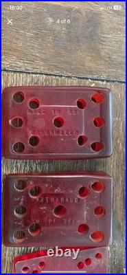 Vintage skateboard parts NOS 70s fultrack copers 2 sets of ruby red risers OG