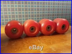 Vintage skateboard wheels Powell Peralta Bones Threes 85A Red Nice! 1980's