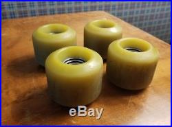 Vintage skateboard wheels Sims Gyros Double Conical Neon Green 70's old school