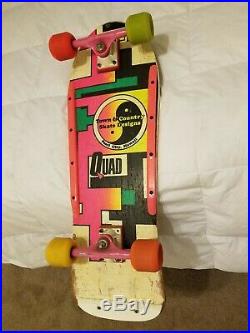 Vintage town and country surf Skateboard 1985 quad