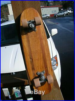 Vintage wooden Hobie 5 stringer sidewalk surfboard skateboard super surfer 1960s