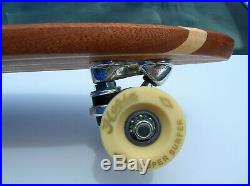 Vintage wooden Hobie 9 stringer sidewalk surfboard skateboard 1960s DECAL box