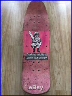 Vintage world industries Rodney Mullen shureshot skateboard deck 1990s T bone
