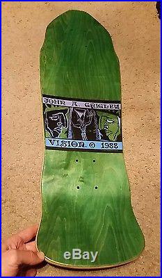 Vision 1988 Vintage John A. Griglby MINI 2 Skateboard GREEN Rare Pro Model Deck