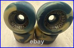 Vision Blurr Swirl Skateboard Wheels OG Vintage Mint Green Yellow