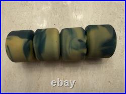 Vision Blurr Swirl Skateboard Wheels OG Vintage Mint Green Yellow