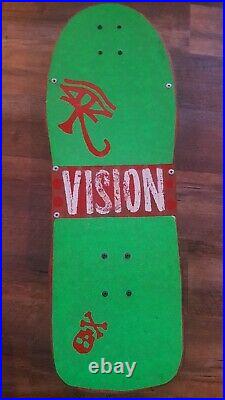 Vision Mark Gator Rogowski OG 1980s Vintage Skateboard Deck Complete red stain