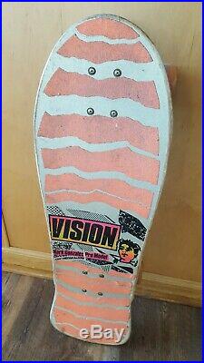 Vision Mark Gonzales Skateboard 1986 Vintage, rare silver metallic colorway