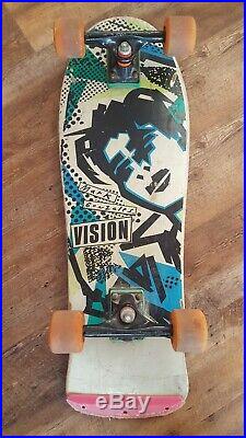 Vision Mark Gonzales Skateboard 1986 Vintage, rare silver metallic colorway