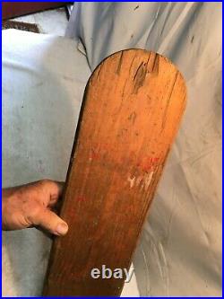 Vtg1960s Rinky Dink Surfer Board Wood Skateboard Skate Board 21Metal Wheels