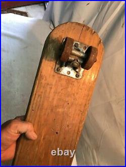 Vtg1960s Rinky Dink Surfer Board Wood Skateboard Skate Board 21Metal Wheels