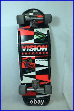 Vtg1980s Vision Shredder 10 Concave Skateboard Deck Black Shredders Independent