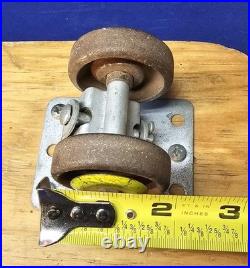 Vtg 1950s/60s HAWAIIAN SURFER Skateboard Steel Wheels with Yellow HUB CAPS Union