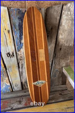 Vtg 1960s Hobie Super Surfer Skateboard Deck Vita Pakt Wood Navy USS Spear Award