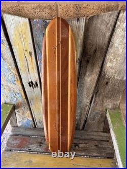 Vtg 1960s Hobie Super Surfer Skateboard Deck Vita Pakt Wood Navy USS Spear Award