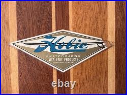 Vtg 1960s Hobie Super Surfer Skateboard Deck Vita Pakt Wood Navy USS Spear Award