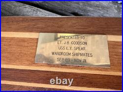 Vtg 1960s Hobie Super Surfer Skateboard Deck Vita Pakt Wood Navy USS Spear Award