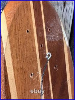 Vtg 1960s Hobie Super Surfer Skateboard Deck Vita Pakt Wood Navy USS Spear Award