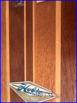 Vtg 1960s Hobie Super Surfer Skateboard Deck Vita Pakt Wood Navy USS Spear Award