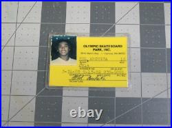 Vtg 1980 Olympic Skate Park original ID card