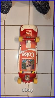 Vtg 1987 Coca Cola Variflex Max Headroom Catch The Wave Skateboard Ex Cond