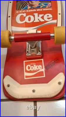 Vtg 1987 Coca Cola Variflex Max Headroom Catch The Wave Skateboard Ex Cond