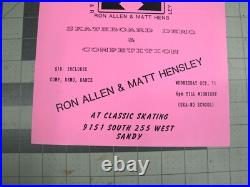 Vtg 1990s skateboard Flyer H Street Utah comp Demo Ron Allen Matt Hensley