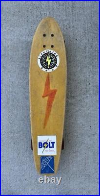 Vtg 70s Duraflex Lightning Bolt Stickers Skateboard Dogtown Era Sidewalk Surfer