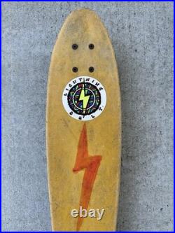 Vtg 70s Duraflex Lightning Bolt Stickers Skateboard Dogtown Era Sidewalk Surfer