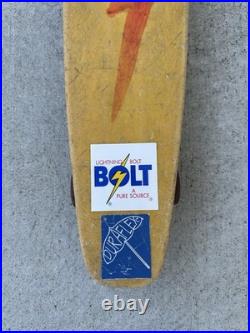 Vtg 70s Duraflex Lightning Bolt Stickers Skateboard Dogtown Era Sidewalk Surfer