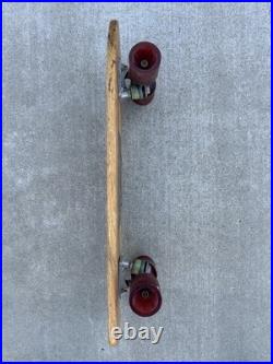 Vtg 70s X-Caliber Wooden Skateboard Stud Trucks Sidewalk Surfboard Dogtown Era