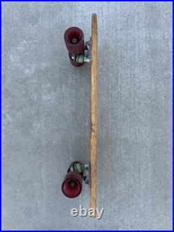 Vtg 70s X-Caliber Wooden Skateboard Stud Trucks Sidewalk Surfboard Dogtown Era