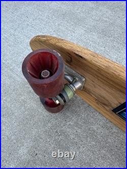 Vtg 70s X-Caliber Wooden Skateboard Stud Trucks Sidewalk Surfboard Dogtown Era