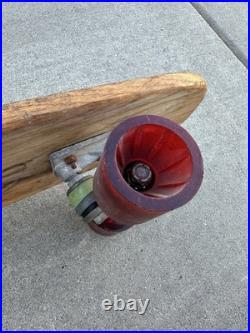 Vtg 70s X-Caliber Wooden Skateboard Stud Trucks Sidewalk Surfboard Dogtown Era