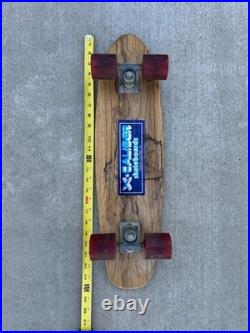 Vtg 70s X-Caliber Wooden Skateboard Stud Trucks Sidewalk Surfboard Dogtown Era